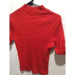 Red short sleeve Vintage high collar sweater Large L Made in US Photo 4