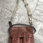 Ralph Lauren Studded Leather Noa Crossbody with Front Pockets, Brown, New w/Tag Photo 7