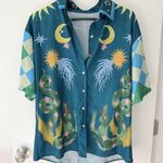 Psychedelic Alameis Guardian style shirt Blue Photo 0