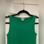 J.Crew NWOT Size XXS Mid Weight Boat Neck Kelly Green Knit Cotton Tank Top Photo 3