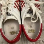Ash  SCORPIO Red & White Woven Sneakers Photo 8