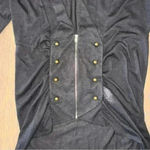 Nine West NWOT Woman’s zip up cover up cardigan sweater 3/4 sleeve black size S Photo 5