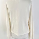 New Lanston Cutout Cross Front Pullover Lightweight Sweatshirt Off White Size XS Photo 12