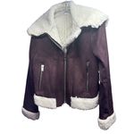 Just fab womens brown & sherpa jacket nwt Photo 0