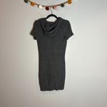 Hollister Y2K  grey knit hooded sweater tunic dress Photo 4