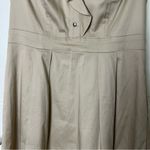 White House | Black Market Whbm ruffle front shirt dress with collar beige size 10 Photo 6