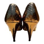 Frederico Leone Gold Megan 100% Snakeskin Metallic Vintage Rare Size 8 Patchwork Photo 2