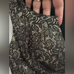 Adrianna Papell  size 10 black and gold formal dress w/ flattering waist … Photo 10