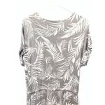 Hilary Radley  Women's Tropical Drawstring Waist T-Shirt Dress Gray Size Medium Photo 8