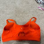 Old Navy  Active Neon Orange Bright Vibrant Front Zip Sports Bra Workout Go-Dry Photo 2