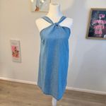 NWT Emery Rose Women's Western Denim Sleeveless Halter Mini Dress Size M NEW! Blue Size M Photo 1