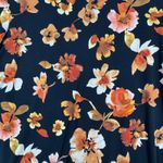 Susan Graver  Shirt Floral Mock Neck Dark Floral Flowers‎ Casual Autumnal Fall XS Photo 4