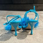 Nine West  Blue Feathered Heels Photo 5