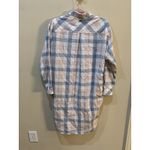 Barbour Summer Millcross Shirt Dress Linen Blend Plaid Size 6 Duster Photo 3