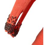 Moda International Womens Small Orange Lightweight Beaded sweater size medium​ Photo 5