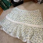 House of Harlow 1960 Blue Floral Midi Skirt White Size L Photo 3