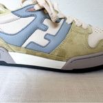 Fendi  Match Sneakers Pastel Yellow Suede White & Light Blue Leather Photo 3