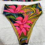 Aerie Ruffle Longline Floral Bikini Top and High-waist Bottoms Photo 1