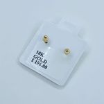 10k solid gold earrings crown studs White Photo 1