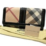 Burberry  Penrose Nova Check Canvas & Patent Leather Continental Wallet EXCELLENT Photo 4