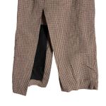 Maje Jaisa Brown Houndstooth Wool Blend Front Slit Midi Skirt Size Small Photo 7