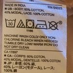 Banana Republic  top Medium Light Peach Tank Tie Sleeveless Eyelet Trim Crewneck Photo 3