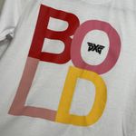 PXG Golf Shirt Extra Small Women White Multi BOLD Graphic Short Sleeve Crew Size XS Photo 3