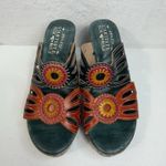 L'ATISTE L’Artiste Sz 39 US 8.5 Spring Step Beverly Sandal Platform Heel Multi Leather Photo 4