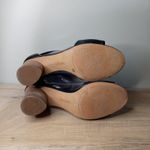 Vince Camuto  Black Leather Open Toe Ankle Strap Block‎ Heel Sandals Size 7.5 Photo 9