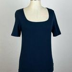 Scotch & Soda  Navy Blue Square Neck Top Photo 0