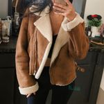 Forever 21 Faux Fur Suede Full Zip Moto Jacket Photo 5