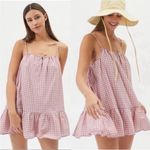 Urban Outfitters Nova Gingham Babydoll Mini Dress L Photo 1