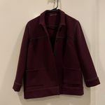 Vintage oversized coatigan blazer shirt jacket maroon purple small Red Photo 6