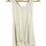 Saltwater Luxe Gold & White Horizontal Stripe Cross Back Tank Top M Photo 0