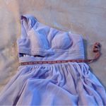 NWOT lavender one shoulder bridesmaid dress with side cutout and slit size 2 Purple Photo 8