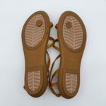 Crocs  Isabella Gladiator Sandals Women's Size 8 Gold Jelly Strappy Buckle Shoes Photo 1