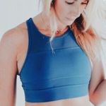 Zyia  Active All Star Bra Teal Blue athletic exercise workout sports bra sz M Photo 5