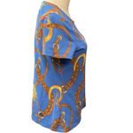 Ralph Lauren Lauren  Multi Equestrian Print Roundneck Casual Pullover Blouse Sz M Photo 2