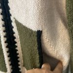 ZARA Pink and Olive Knit Sweater size XL length 26” bust 48” zipper front Photo 5