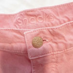 NWT MOTHER SNACKS The Fun Dip Utility Puddle Jeans in Dark Pink size 23 Wide Leg Photo 5