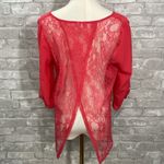 Studio Y  Lace Crossover Black Blouse Photo 2