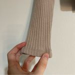 Abercrombie & Fitch Soft A&F Rugby Polo Plunge Wrap Ribbed Top Size Medium Tan Photo 1