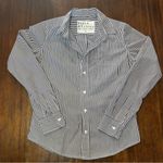 Frank & Eileen  Women’s 100% Cotton Barry Navy & White Button Down Shirt Size XS Photo 0