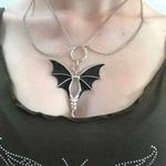 Bat Halloween Layered Chain Necklace New Photo 8