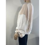 INDIKAH Women's M Pullover Sweater Striped Crewneck Long Ballon Sleeve Oversized Photo 4