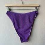 NEW Oseree Lumiere Sporty 90’s Metallic Purple Bikini Swimsuit Bottoms Size XL Photo 5