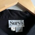 Vintage Surya Beaded Fringe Shirt Multicolor Abstract Rayon Button Up Top M Black Size M Photo 1