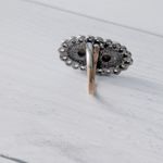 Vintage Ring Abalone Inlay Ring Statement Ring Photo 6