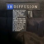 Vtg 90s IB Diffusion Linen Blazer Jacket Womens 14 Black Brown Tribal Design Photo 4