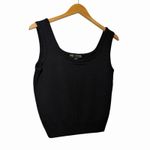 St. John Basics Womens Santana Knit Black Tank Top Small Scoop Neck Quiet Luxury Photo 3
